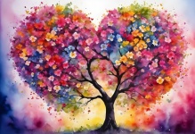 Heart Shaped Flowering Tree