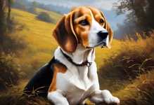 Dog Beagle Art Illustration