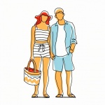 Illustration Of Man And Woman