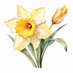 Daffodil Flower Spring Art Print