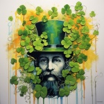 St. Patrick&039;s Day Leprechaun Art