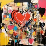 Valentine Graffiti Grunge Art Print