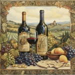 Vineyard Wine Landscape Art Print