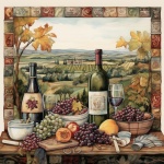 Vineyard Wine Landscape Art Print
