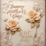 Vintage Rose Mother&039;s Day Card