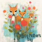 Mother&039;s Day Deer Art Greeting