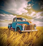 Vintage Retro Pick-up Truck Art