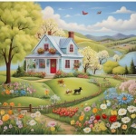 Countryside Home Landscape Art