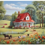 Countryside Home Landscape Art