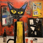 Contemporary Abstract Cat Art Print