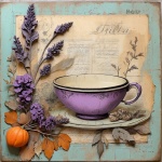 Vintage Lavender Autumn Art Print