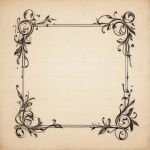 Vintage Parchment Frame Template
