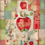 Vintage Apple Patchwork Art