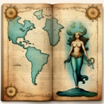 Antique Nautical Book Sea Goddess