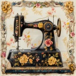 Vintage Sewing Machine Art Print