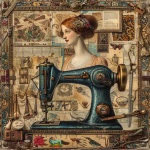 Victorian Vintage Sewing Montage