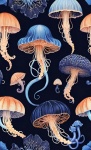 Jellyfish Pattern Background
