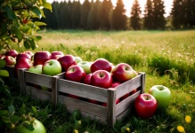 Crate With Red Apples