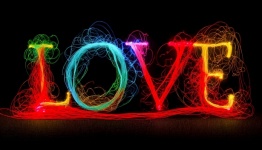 LOVE Valentines Art Neon