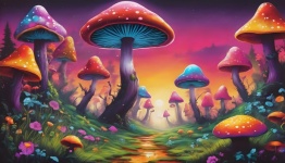 Mushrooms Fly Agaric Fantasy Forest