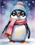 Penguin Christmas Winter Snow