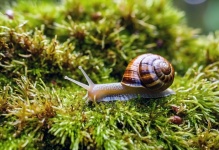 Snail In The Moss