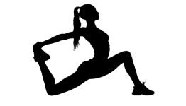 Silhouette Black Woman Stretching