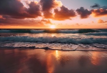 Sunset Sea Beach