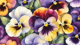 Pansy Violet Flowers