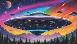 UFO Science Fiction Illustration