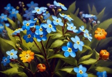 Forget-me-not Flowers Vintage