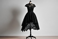 Vintage Black Dress On Mannequin