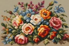 Vintage Flowers Needlepoint