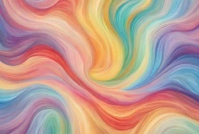 Wavy Rainbow Background