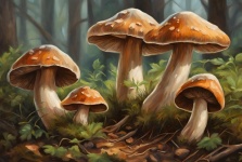Wild Forest Mushrooms