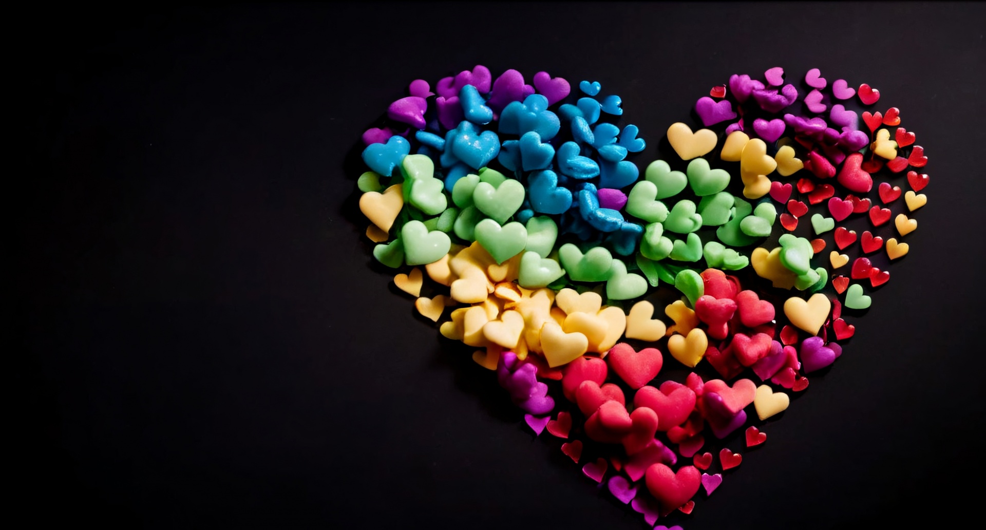 Rainbow Smoky Hearts Free Stock Photo - Public Domain Pictures