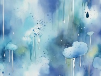 Abstract Rain Watercolor Art