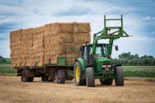Agriculture, Tractor, Straw Bales