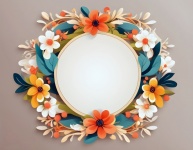 Artistic Floral Frame