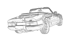 Car, British Manufacturer, Drawing