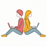 Couple With A Laptop