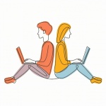 Couple With A Laptop
