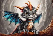 Dragon, Digital Drawing, Art