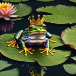 Frog With Crown Of Water Lilies