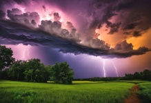 Thunderstorm Sky Nature Landscape