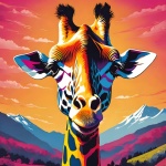 Giraffe Pop Art Illustration