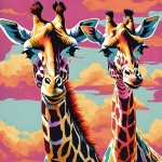 Giraffe Animal Art Illustration