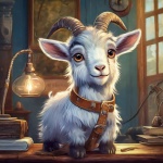 Goat, Cartoon, Farm Animal