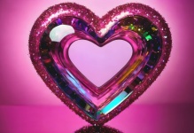 Heart Made Of Glass Background