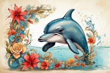 Dolphin Porpoise Art Print